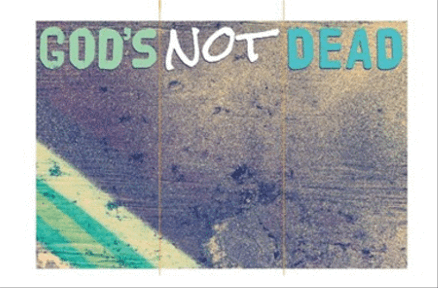 God's Not Dead - 3-Panel Backdrop - 9’x6’ Coverage - (Set of 3 posters, 3’x6’ each) Unison Choir scores gallery preview page 1