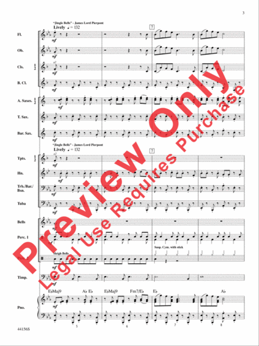 Holiday Celebrations Concert Band scores gallery preview page 3