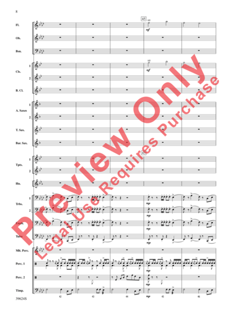Cradle Hymn Concert Band scores gallery preview page 9