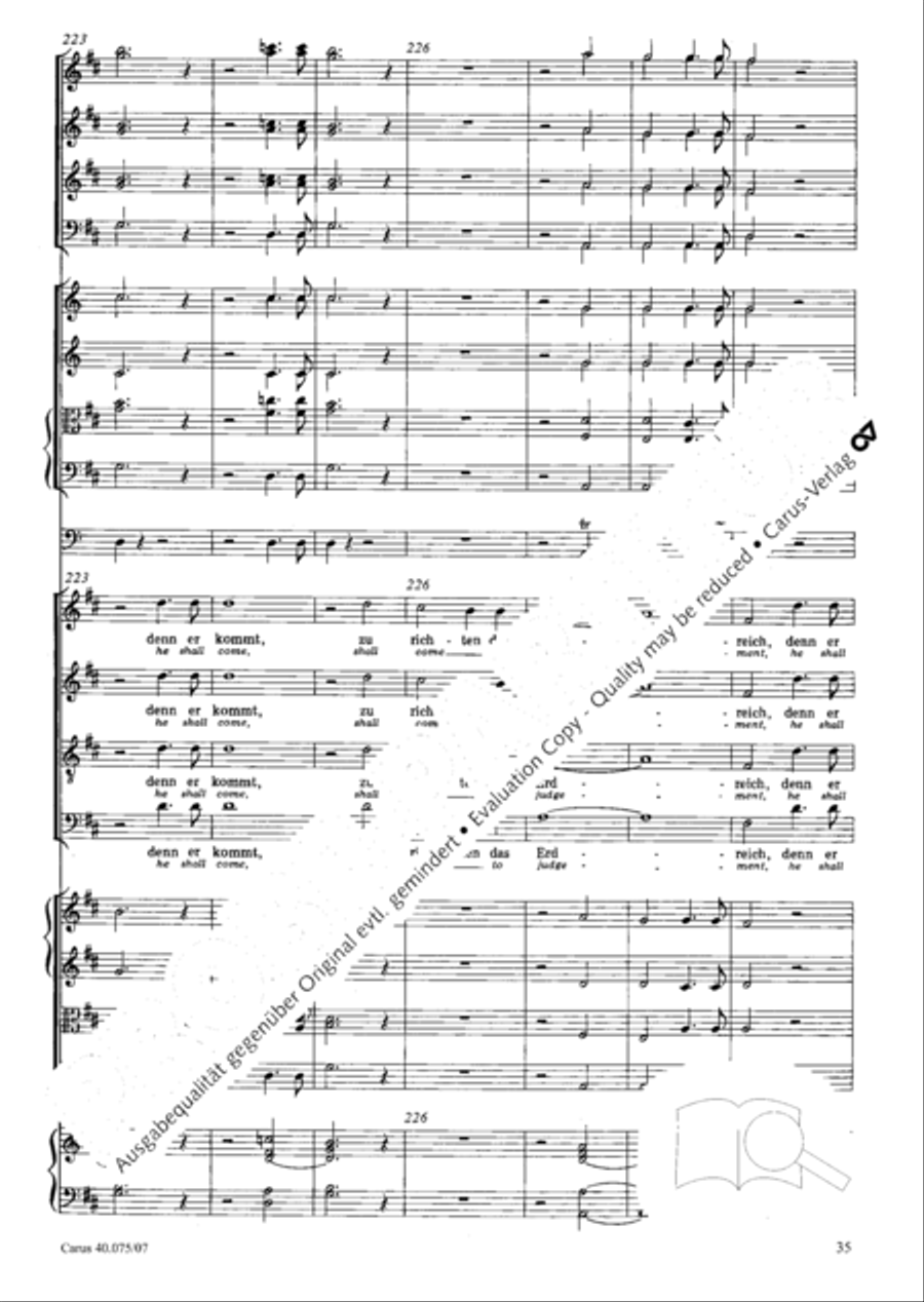Psalm 98 (Der 98. Psalm) 4-Part scores gallery preview page 46