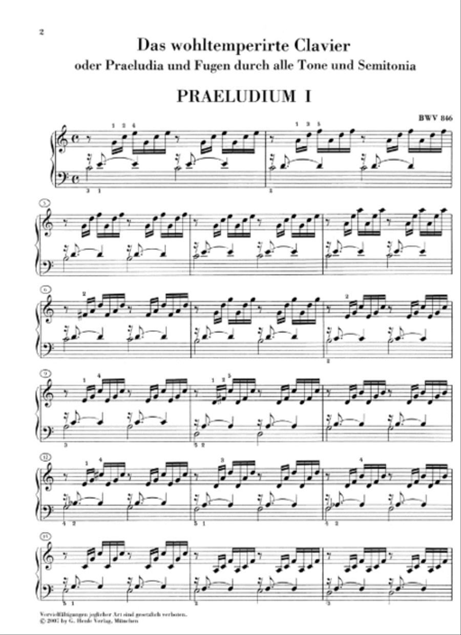 The Well-Tempered Clavier - Book I, BWV 846-869
