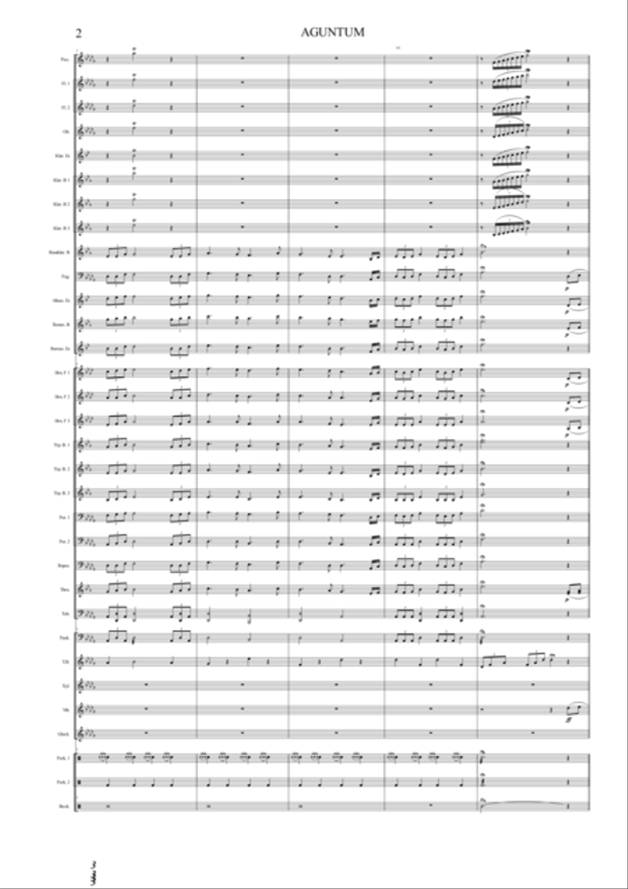AGUNTUM - Score Only AGUNTUM - Score Only Concert Band scores gallery preview page 2