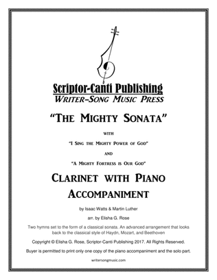 Book cover for (I Sing The Mighty Power Of God & A Mighty Fortress Is Our God) The Mighty Sonata - Clarinet