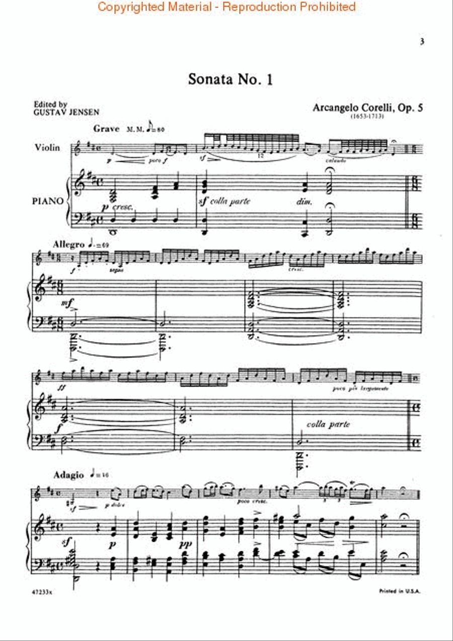 Twelve Sonatas, Op. 5 – Volume 1 Violin Solo scores gallery preview page 2