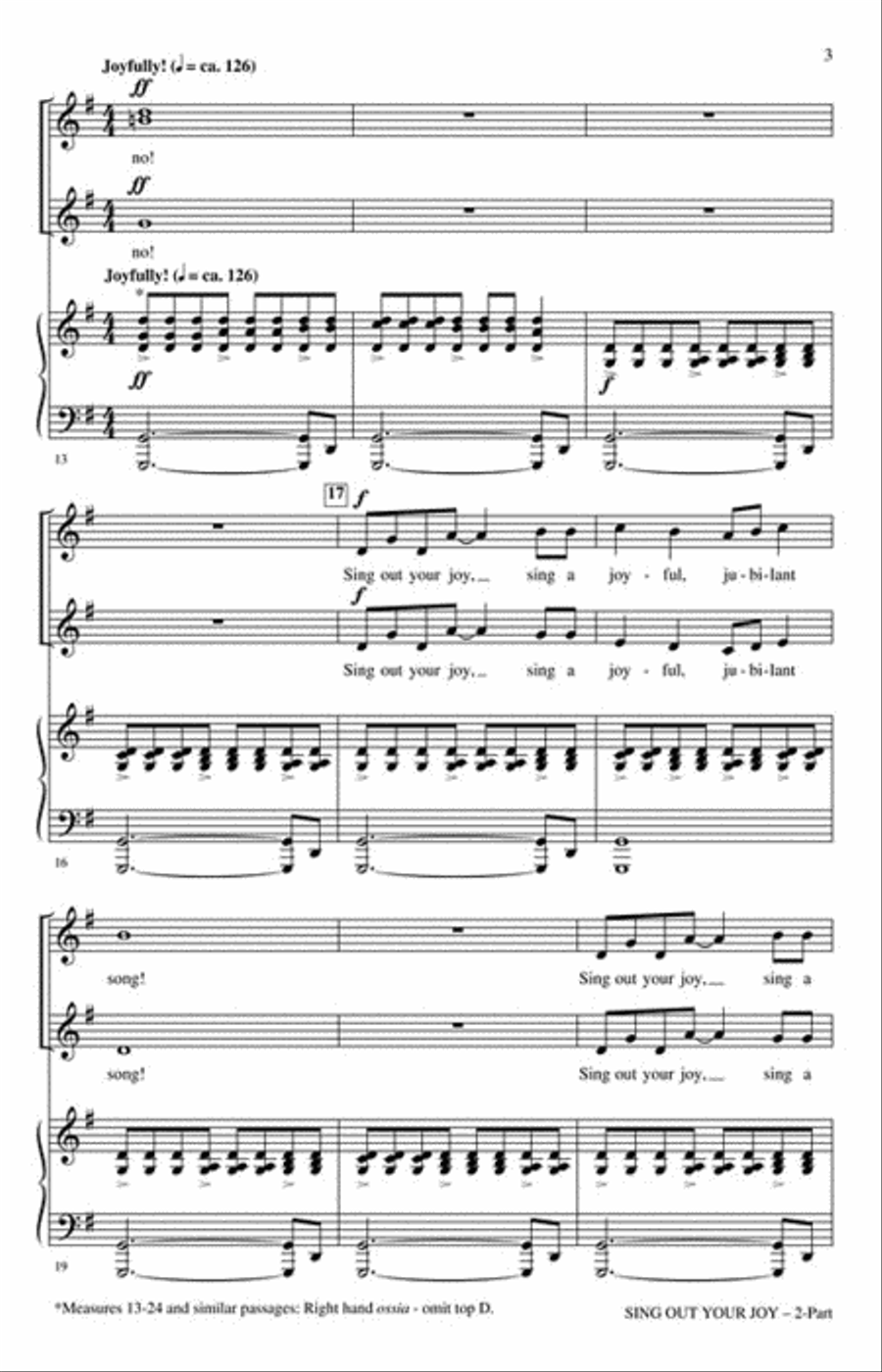 Sing Out Your Joy 2-Part scores gallery preview page 3