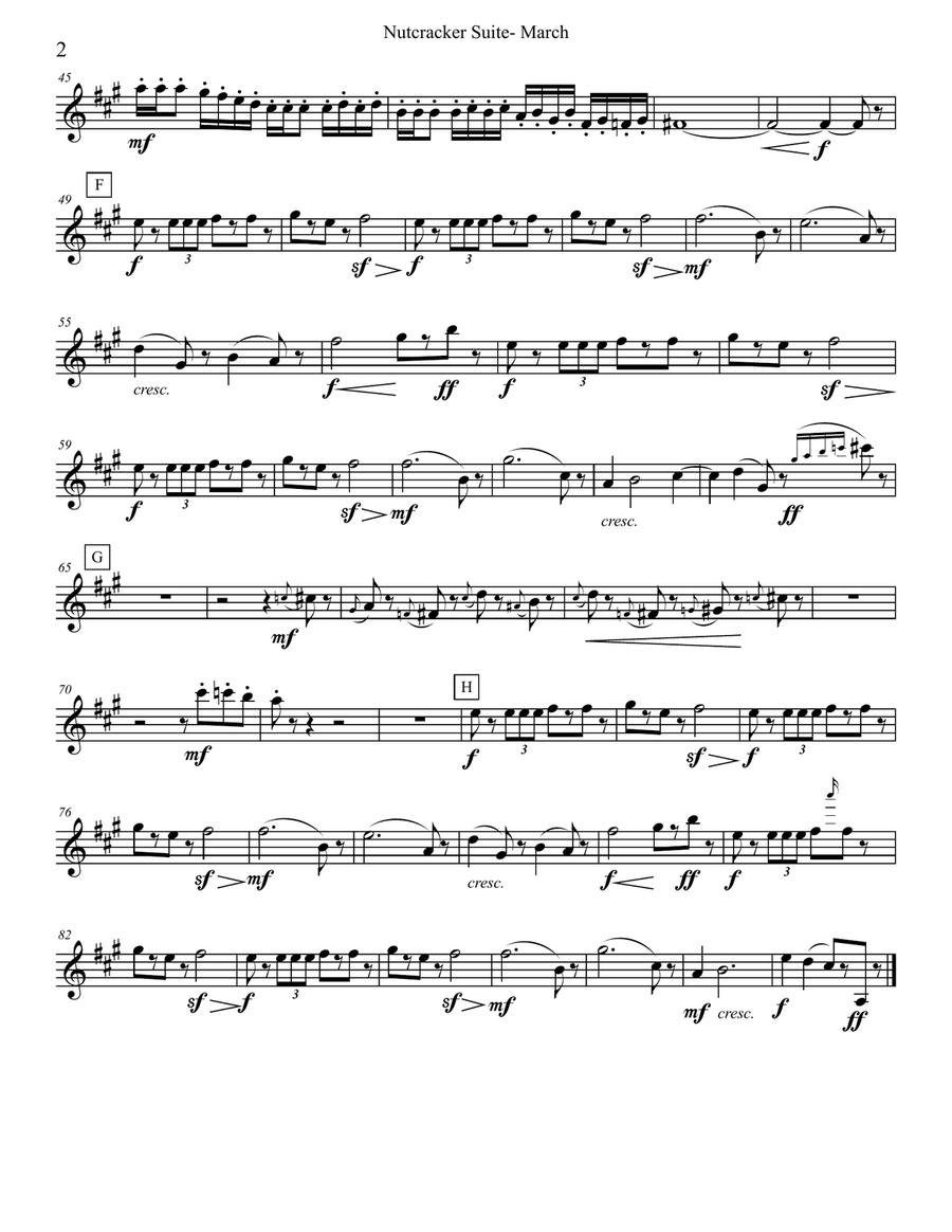 Tchaikovsky Nutcracker Suite - Clarinet in Bb 1 (Transposed Part), Op.71a B-Flat Clarinet scores gallery preview page 2