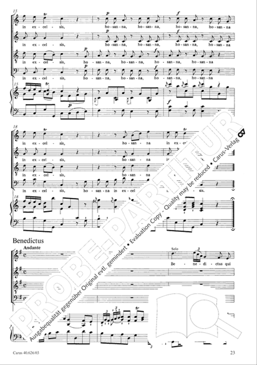 Mass in C Major 4-Part scores gallery preview page 30