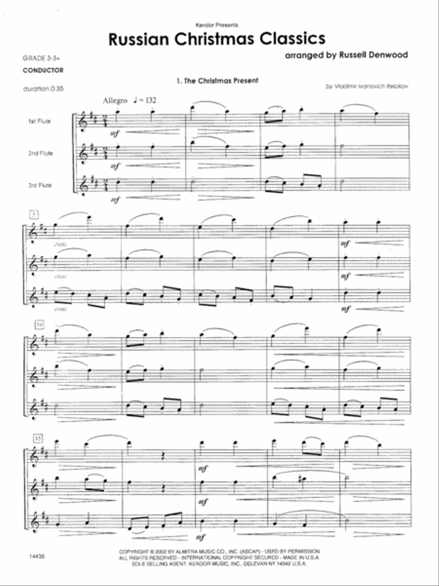 Russian Christmas Classics Flute Trio scores gallery preview page 2