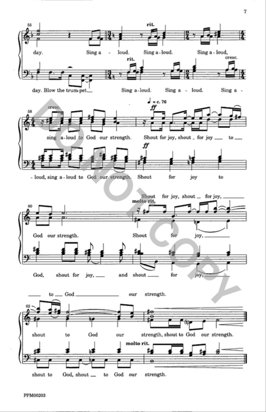 Sing Aloud and Shout for Joy A Cappella scores gallery preview page 8