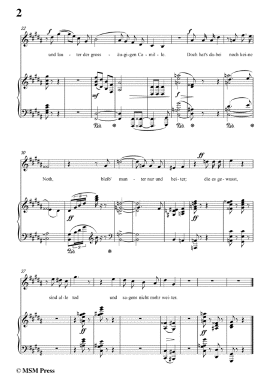 Richard Strauss-Die Verschwiegenen in g sharp minor,for Voice and Piano Voice Solo scores gallery preview page 4