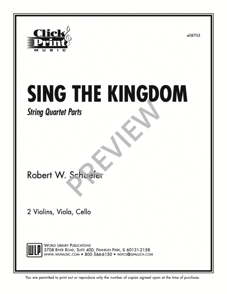 Sing the Kingdom-String Quartet Parts