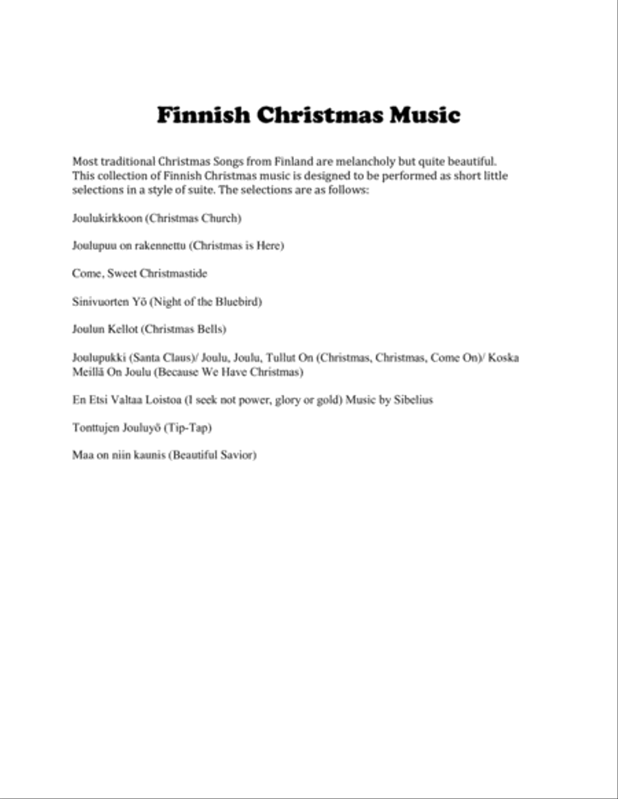 Finnish Christmas Music For Brass Quintet image number null