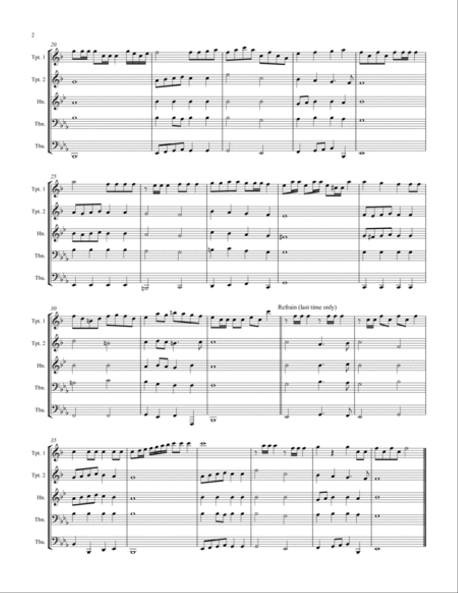 Thine is the Glory Brass Quintet scores gallery preview page 3