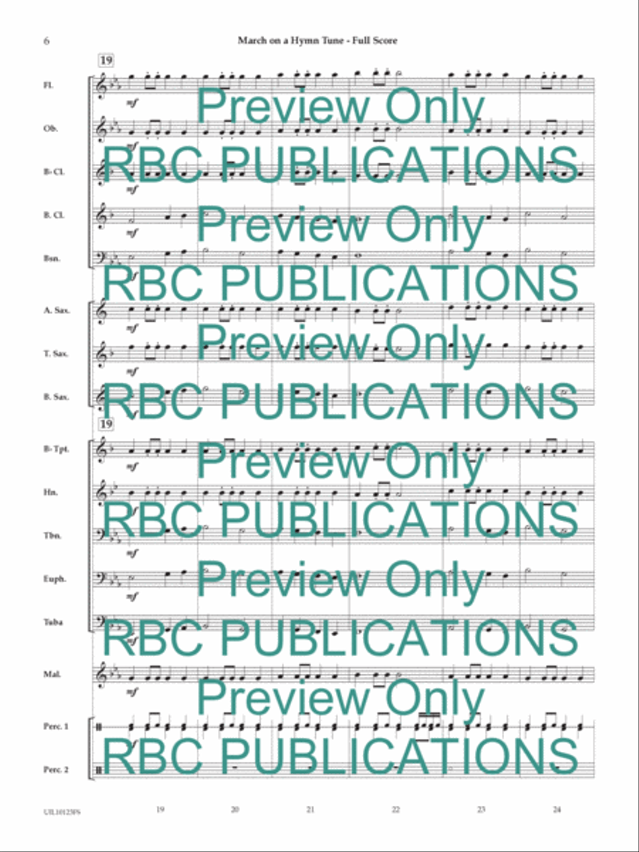 March On A Hymn Tune Concert Band scores gallery preview page 7
