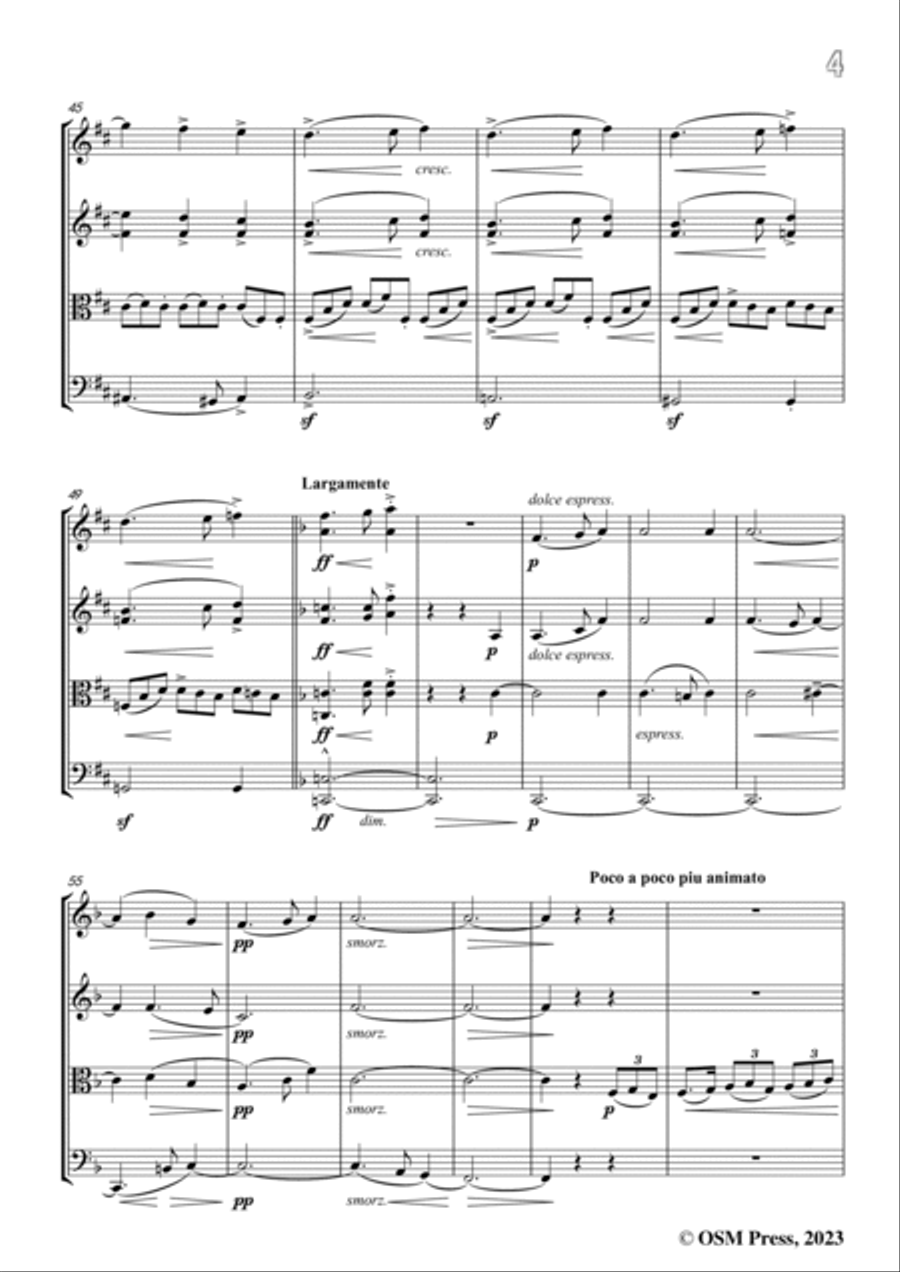 Smetana-String Quartet No.2,JB 1:124 String Quartet scores gallery preview page 5