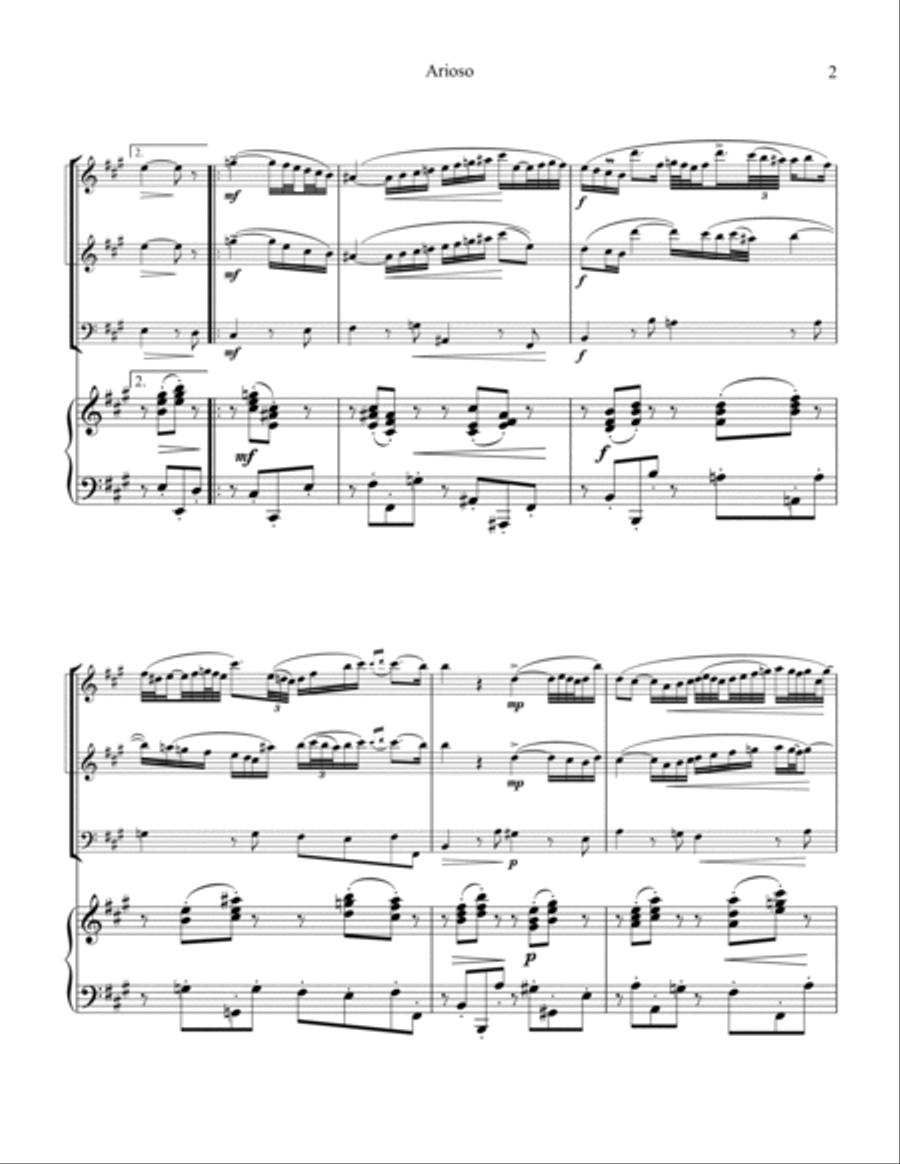 Arioso (Largo) from Cantata 156 for piano trio Arioso (Largo) from Cantata 156 for piano trio Piano Trio scores gallery preview page 3