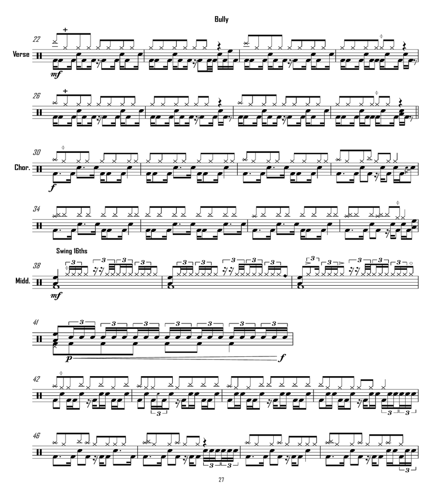 Bully Bully Drum Set scores gallery preview page 2