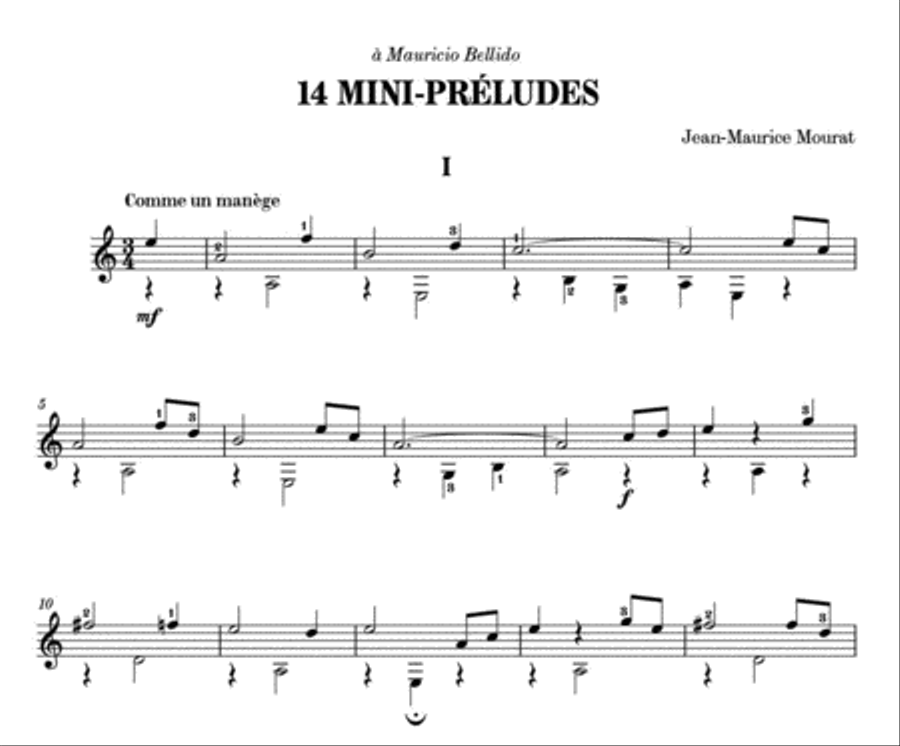 14 Mini-préludes Classical Guitar scores gallery preview page 2