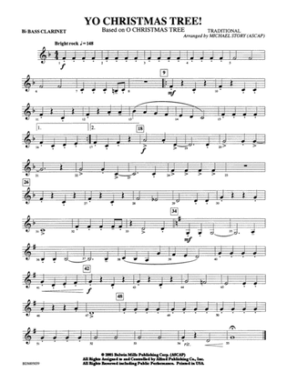 Yo Christmas Tree! (based on "O Christmas Tree"): B-flat Bass Clarinet