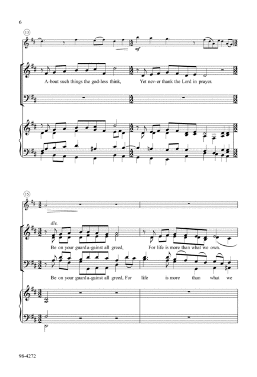 Consider How the Birds Above 4-Part scores gallery preview page 5