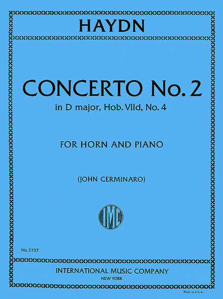 Concerto No. 2 in D major (Hob. VIId: No. 4)(CERMINARO)