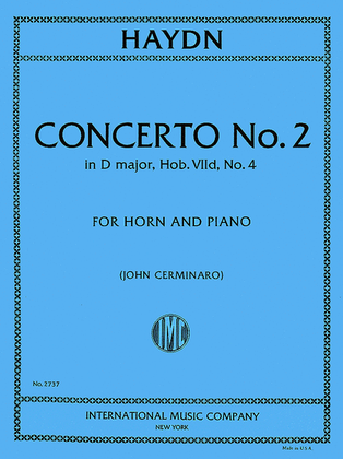 Book cover for Concerto No. 2 in D major (Hob. VIId: No. 4)