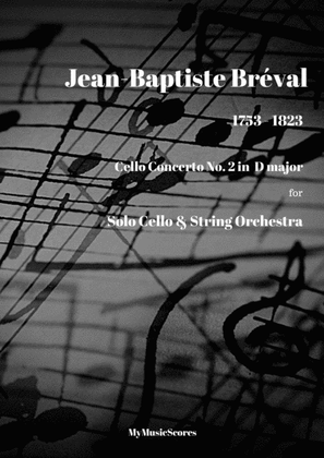 Book cover for Breval Concerto No. 2 for Cello and String Orchestra