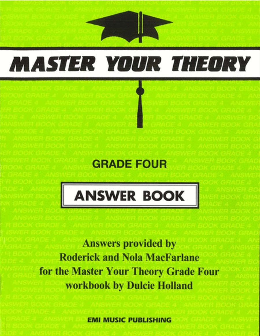 Master Your Theory Answer Book 4 Answer Guides scores gallery preview page 1