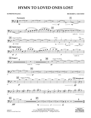 Hymn to Loved Ones Lost - Euphonium in Bass Clef
