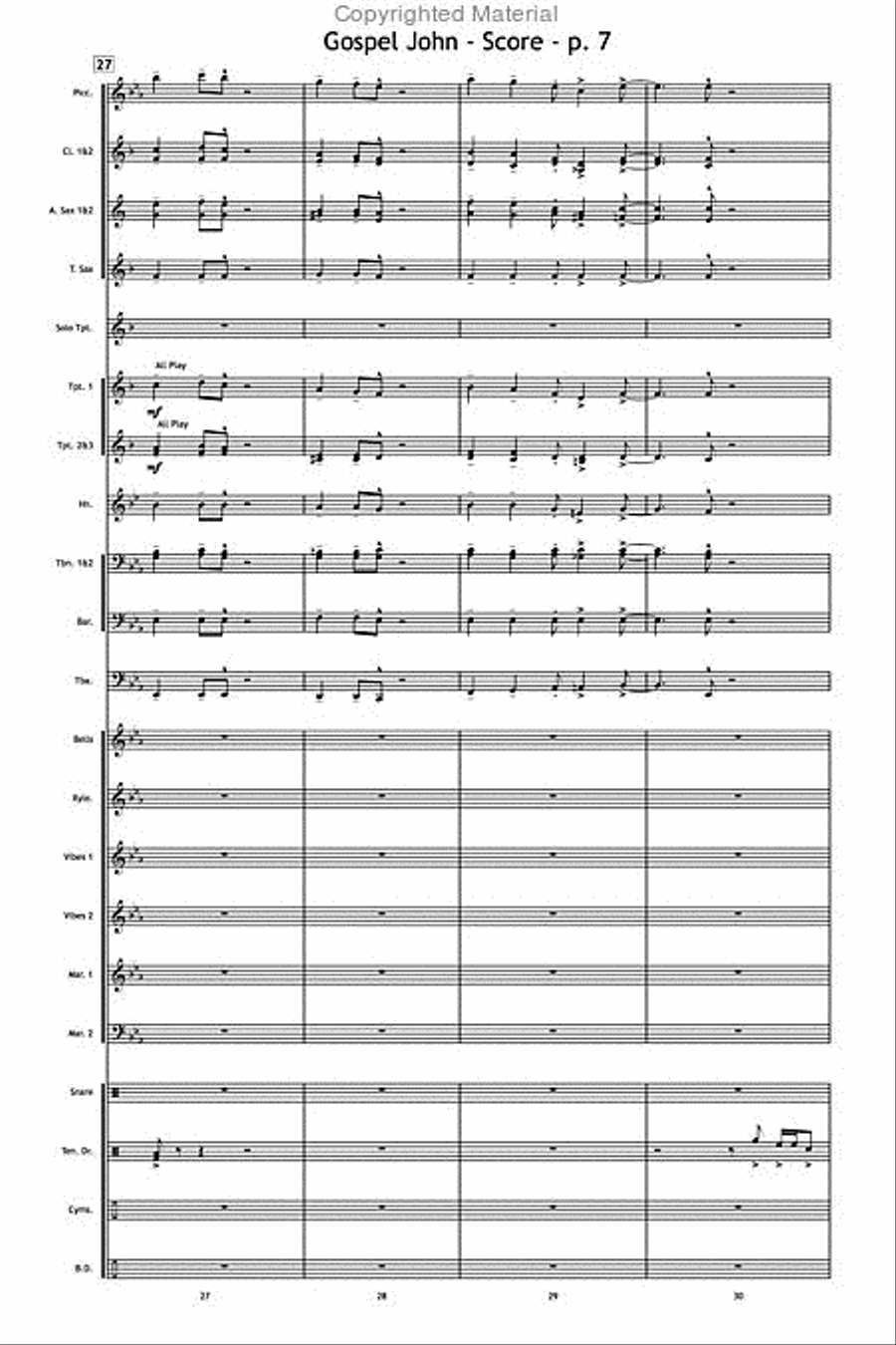 Gospel John Gospel John Marching Band scores gallery preview page 8