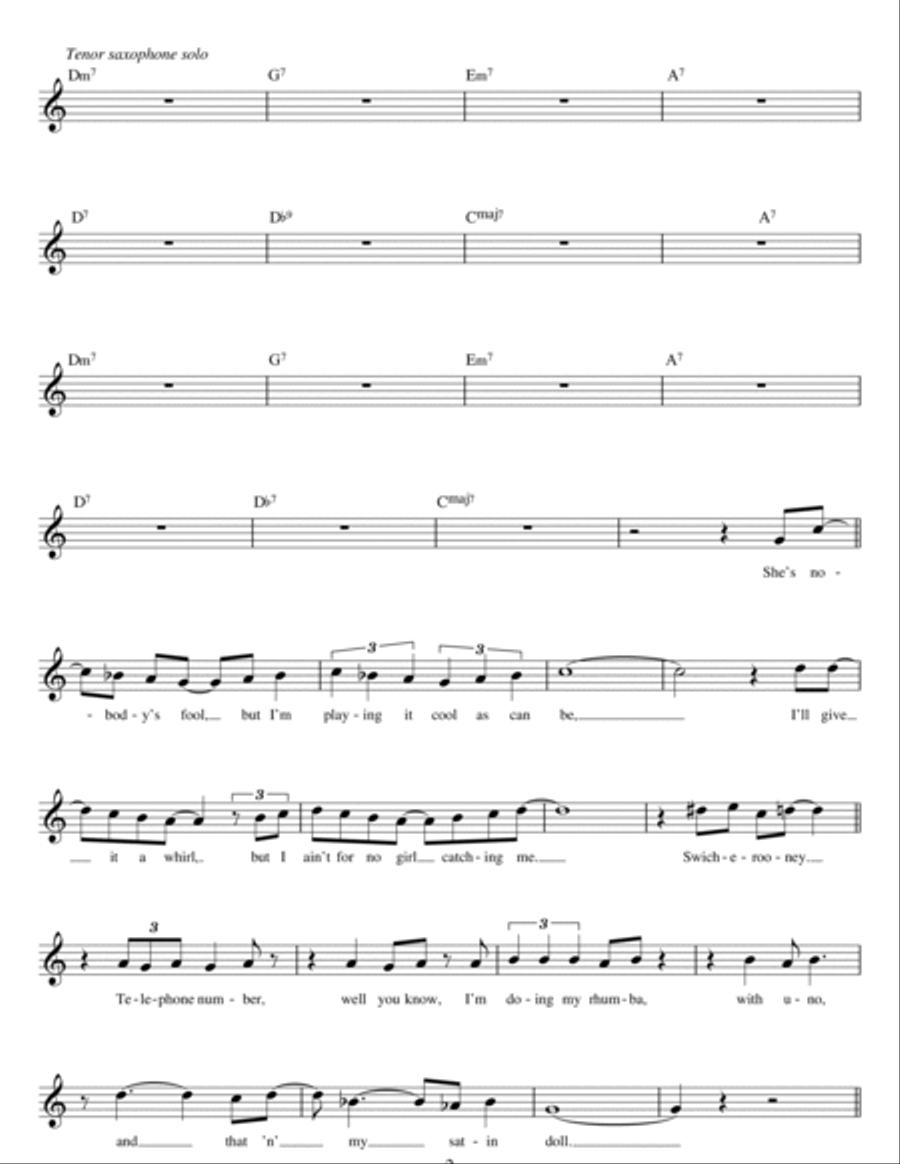 Satin Doll Piano scores gallery preview page 2