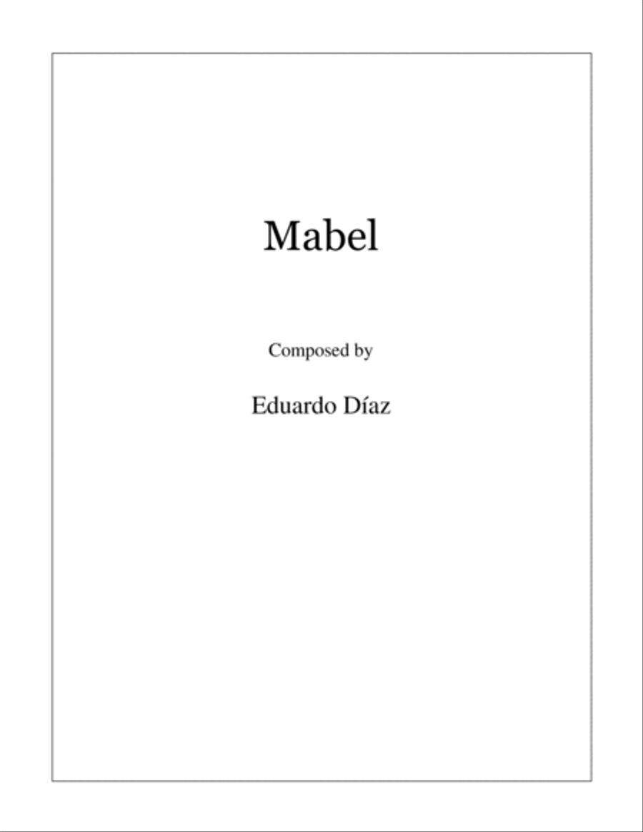 Mabel Guitar Solo scores gallery preview page 1