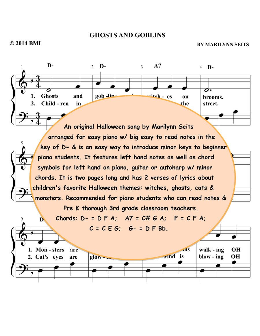 Ghosts and Goblins Piano, Vocal scores gallery preview page 1