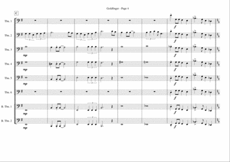 Goldfinger Goldfinger Brass Ensemble scores gallery preview page 4