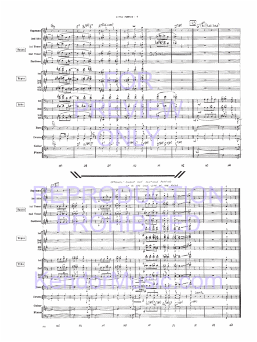 Little Pumpkin (Full Score) Jazz Ensemble scores gallery preview page 10