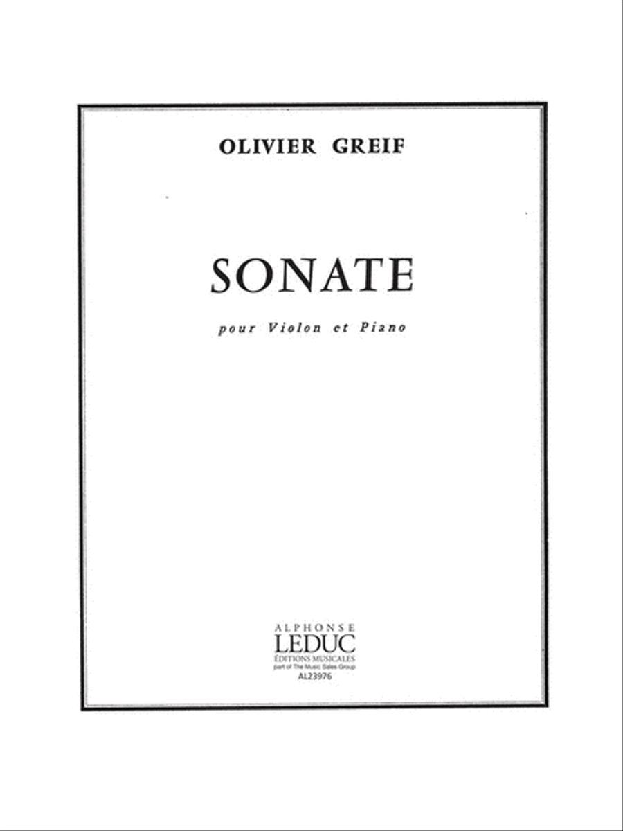 Sonate (violin & Piano) Violin Solo scores gallery preview page 1