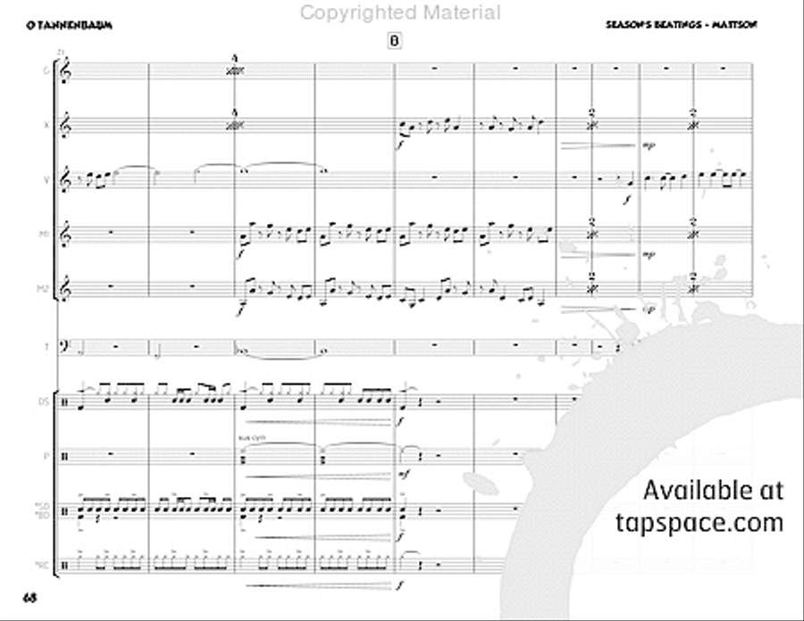Season's Beatings Percussion Ensemble scores gallery preview page 84
