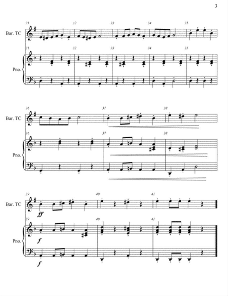 Down in the Dungeon - Baritone TC Baritone Horn TC scores gallery preview page 4