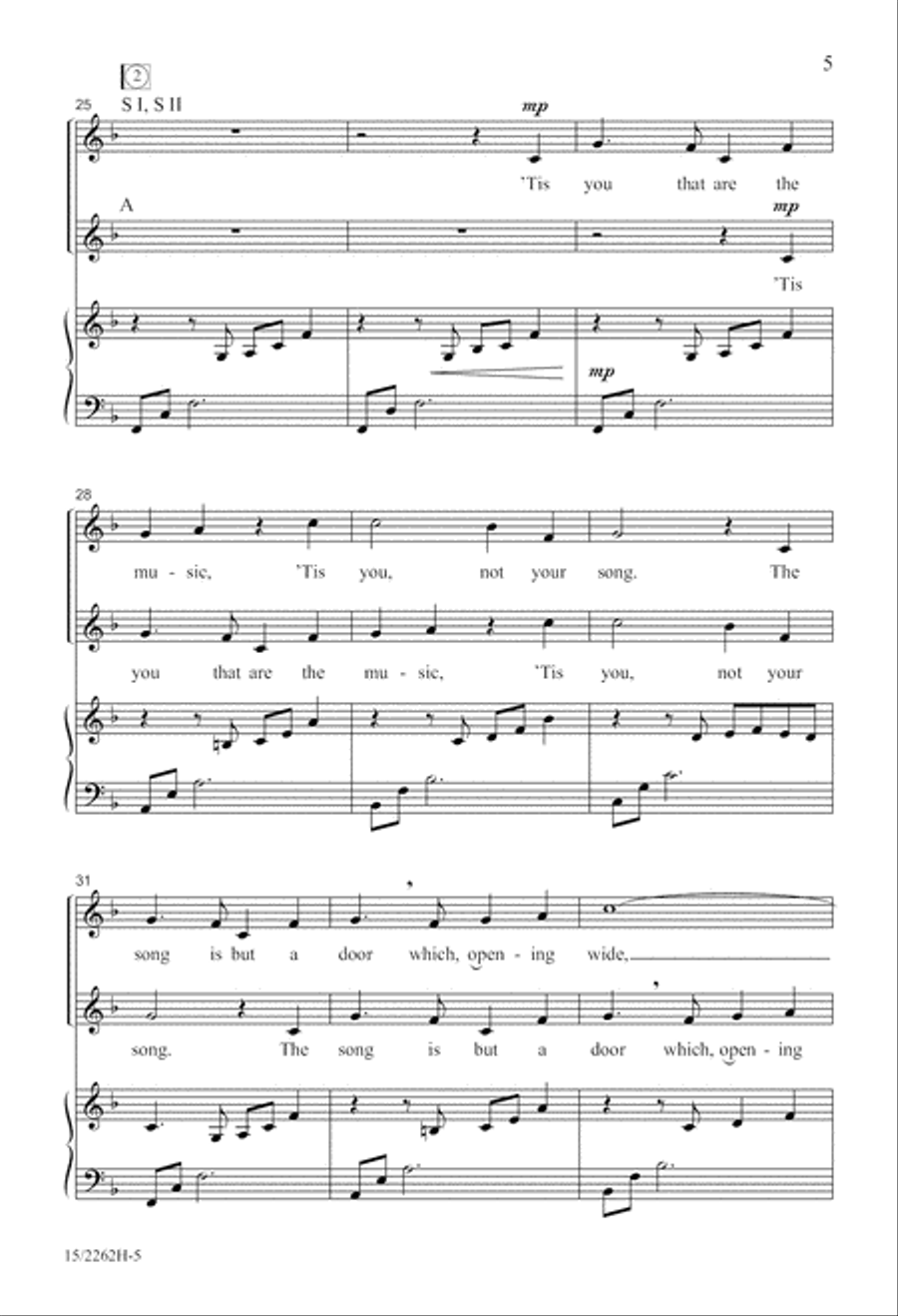 'Tis You That Are the Music SSA scores gallery preview page 5