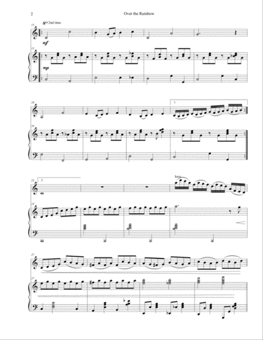 Over The Rainbow (from The Wizard Of Oz) Violin Solo scores gallery preview page 4