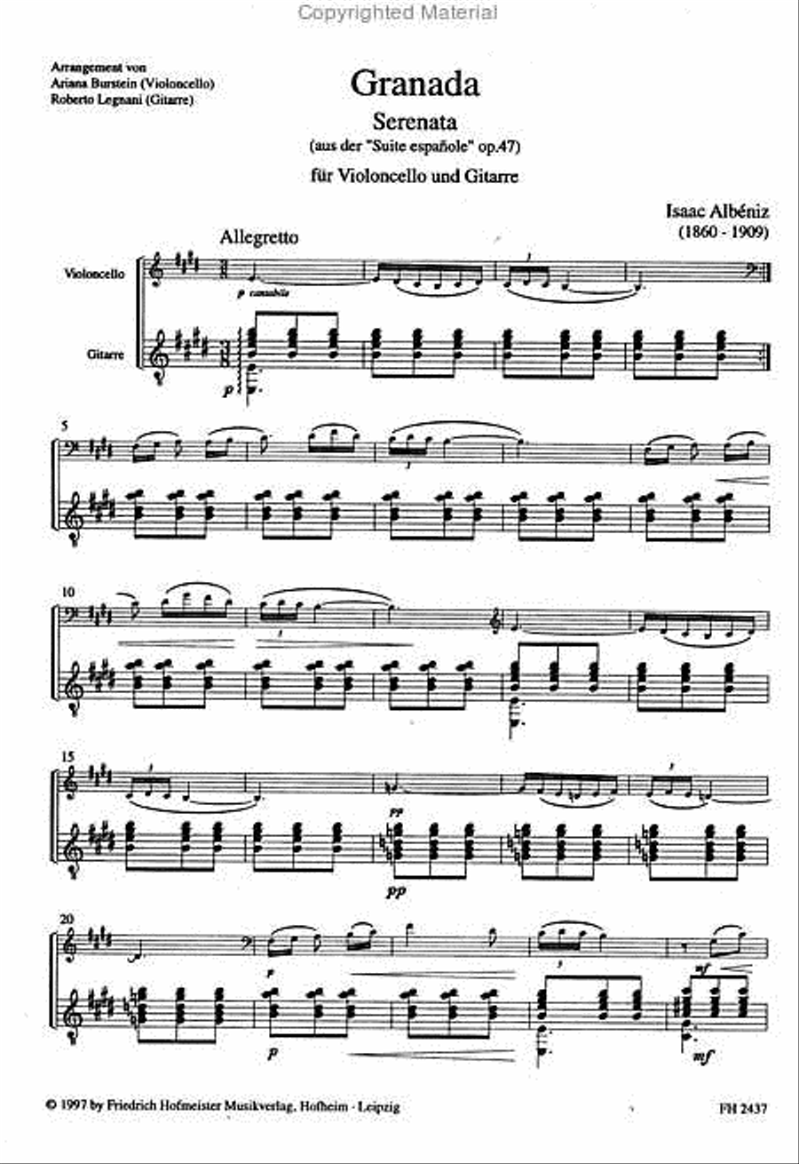 Granada Cello scores gallery preview page 2