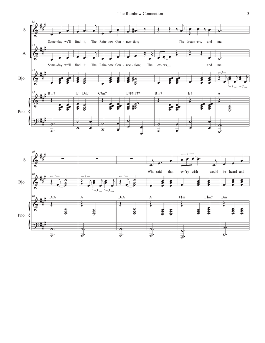 The Rainbow Connection Alto Voice scores gallery preview page 3