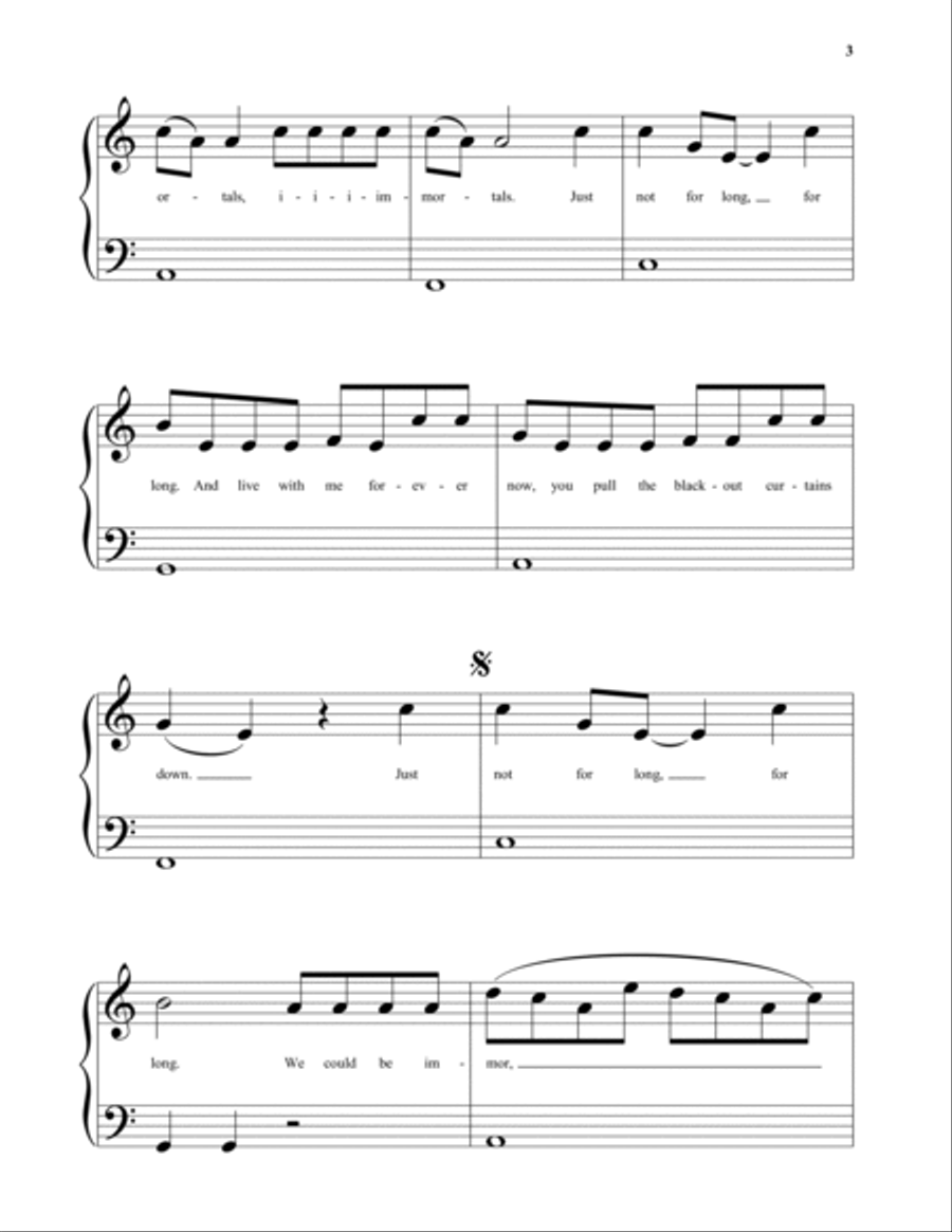 Immortals (from Big Hero 6) Piano Solo scores gallery preview page 3
