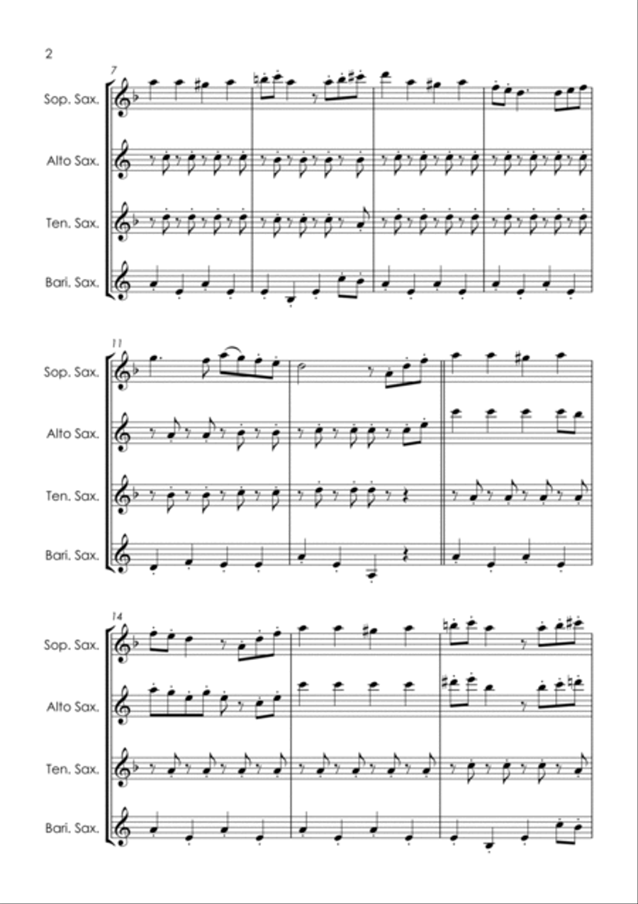 Chosen Kale Mazel Tov חתן וכלה ברכות (Jewish Wedding) - sax quartet Saxophone Quartet scores gallery preview page 5
