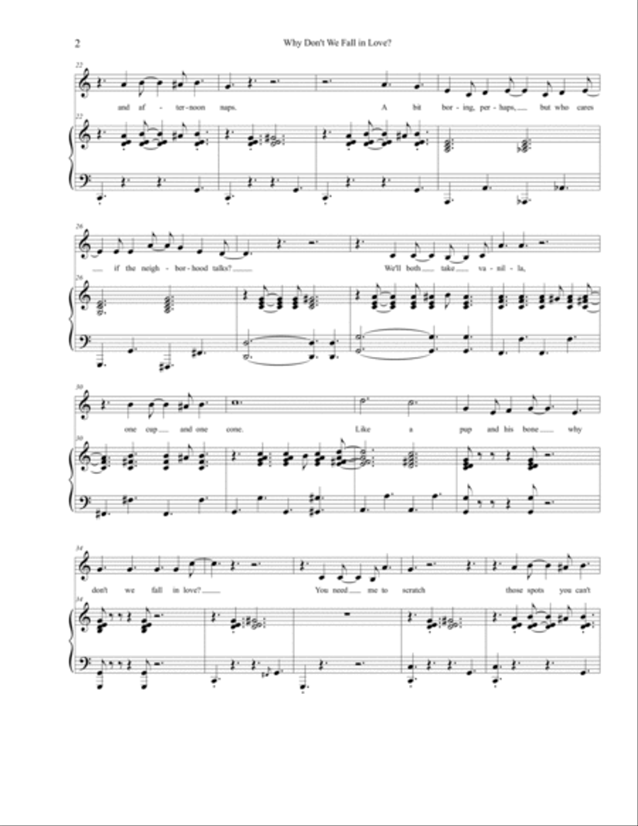 Why Don't We Fall in Love Voice scores gallery preview page 2