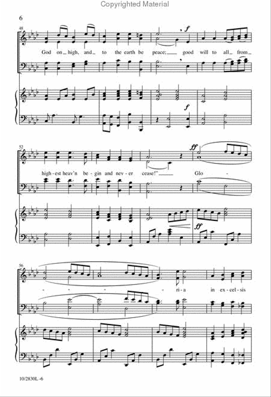 The Shepherds' Gloria 4-Part scores gallery preview page 6