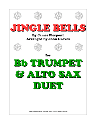 Book cover for Jingle Bells - Trumpet & Alto Sax Duet