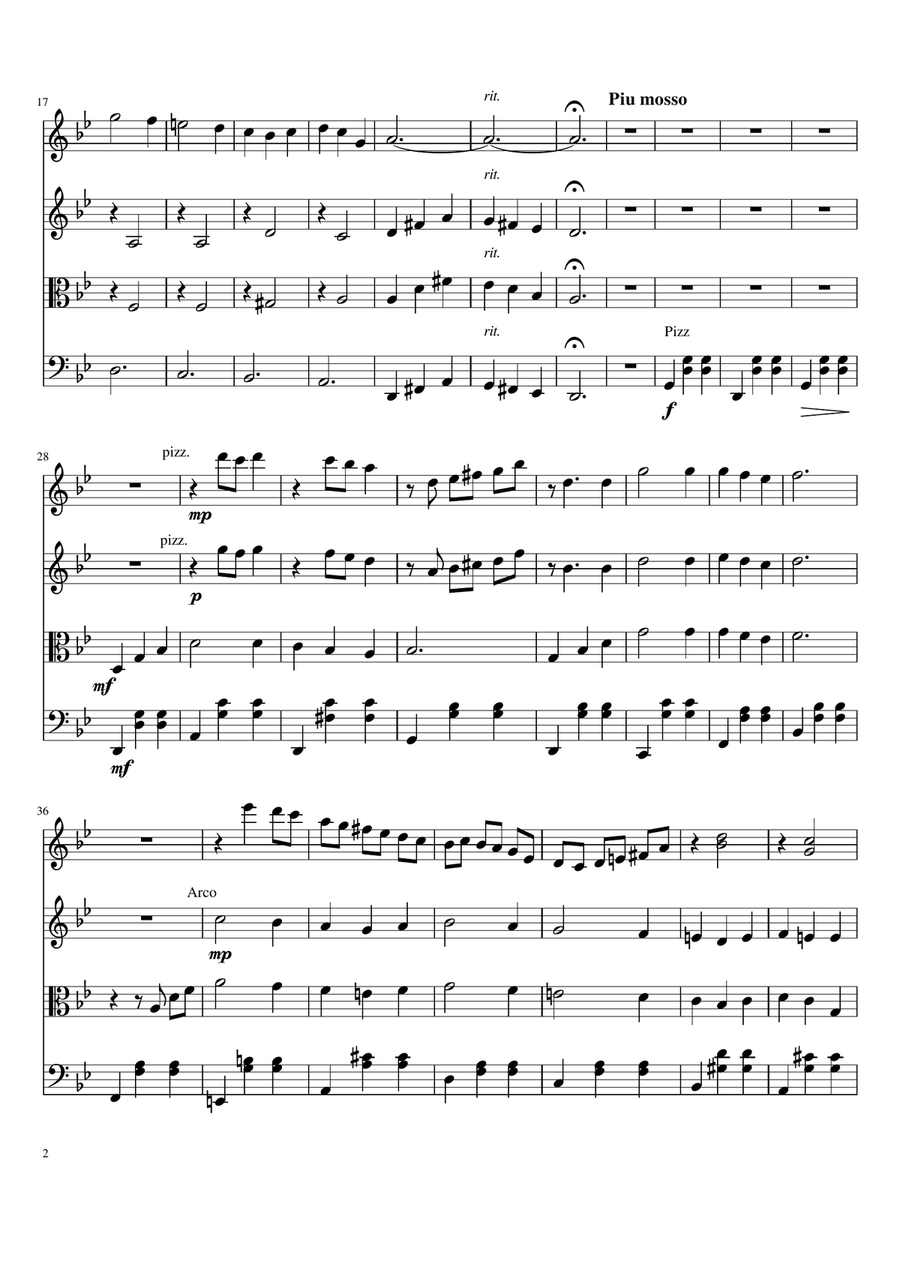 Merry-go-round Of Life String Quartet scores gallery preview page 5