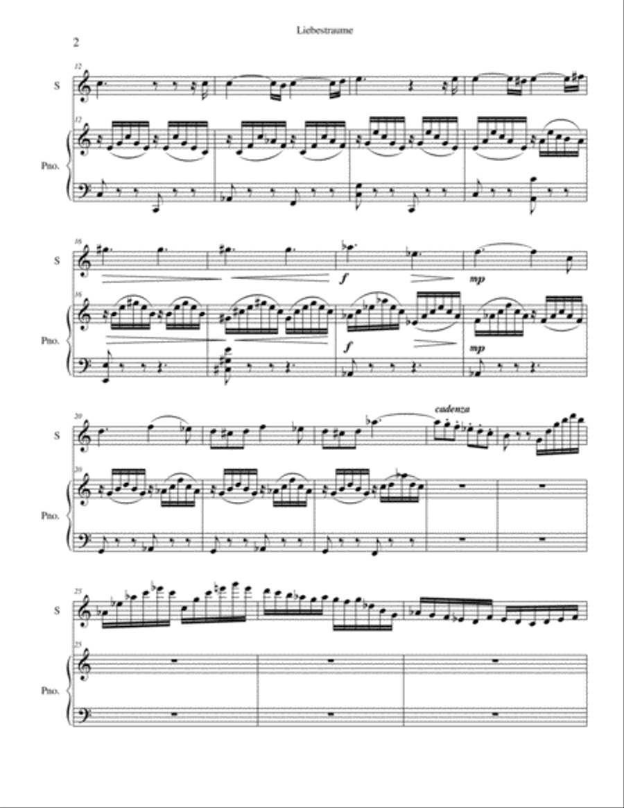 Liebestraume Liebestraume Piano scores gallery preview page 2