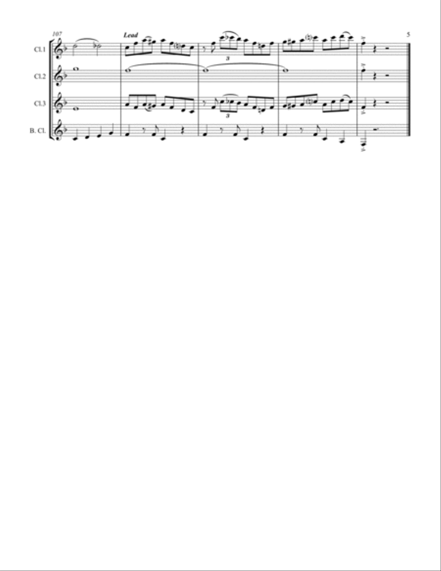 (There's No Place Like) Home For The Holidays Woodwind Ensemble scores gallery preview page 6